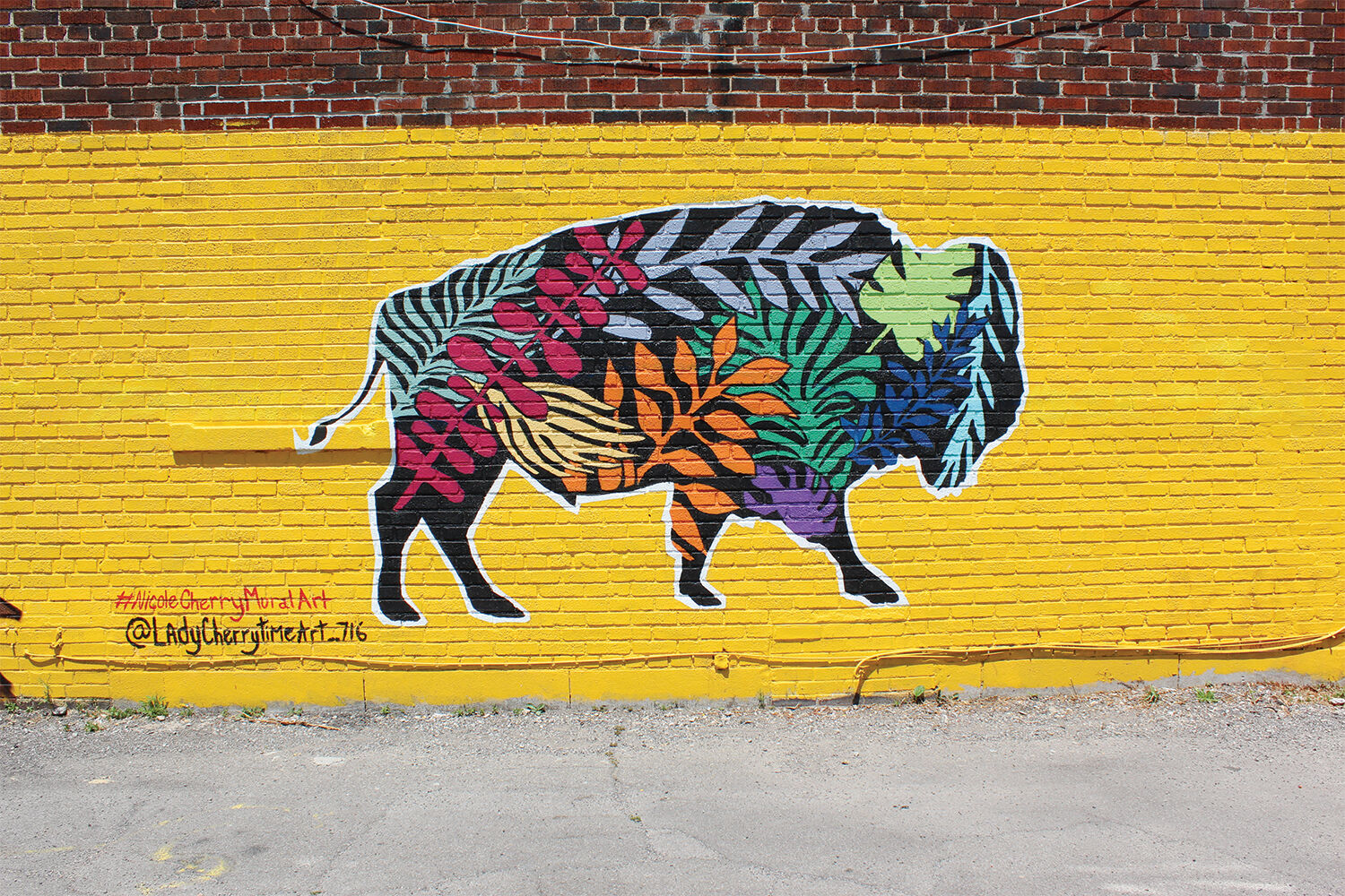 Hertel Alley mural by Nicole Cherry